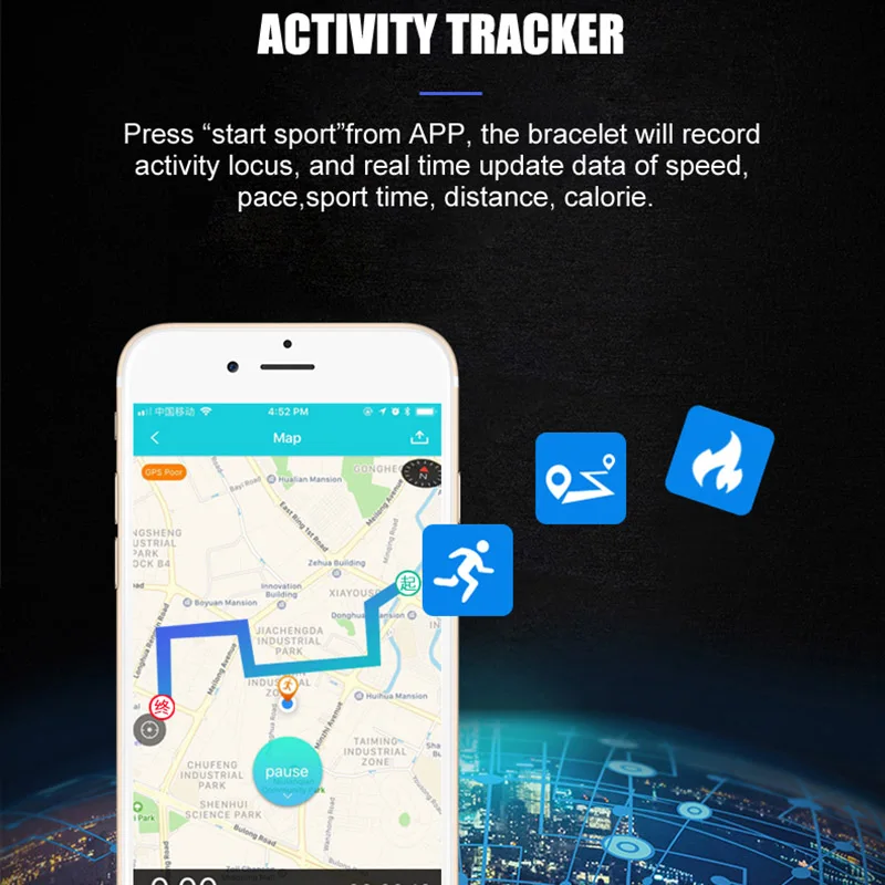 Torntisc Smart band P1 PLUS Color display Fitness Bracelet Heart rate tracker Blood Pressure Monitor Smart Wristband IP67 Waterpoof (26)