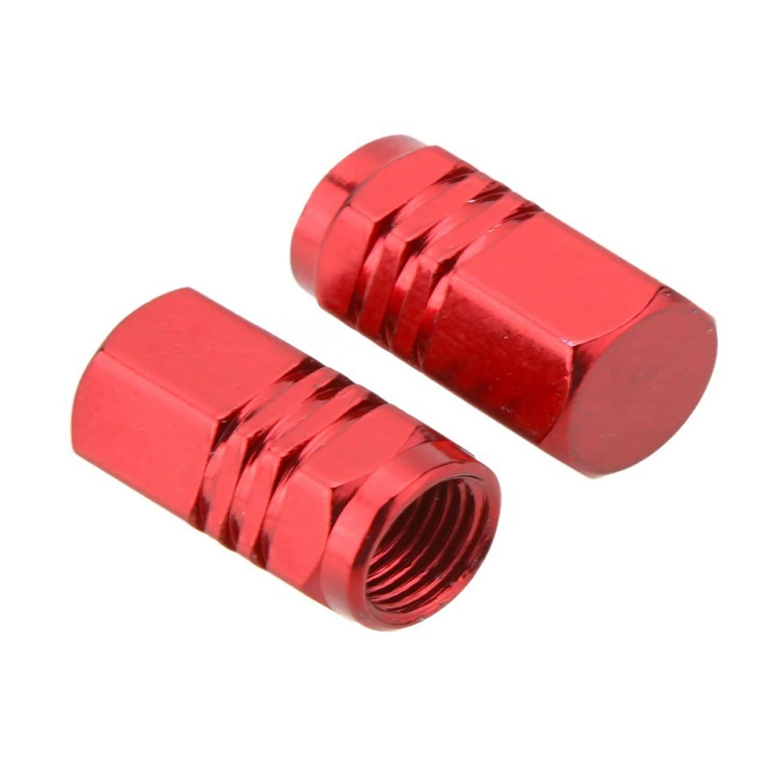 Good deal 2 pcs square aluminum tire air nozzle capin Valve from