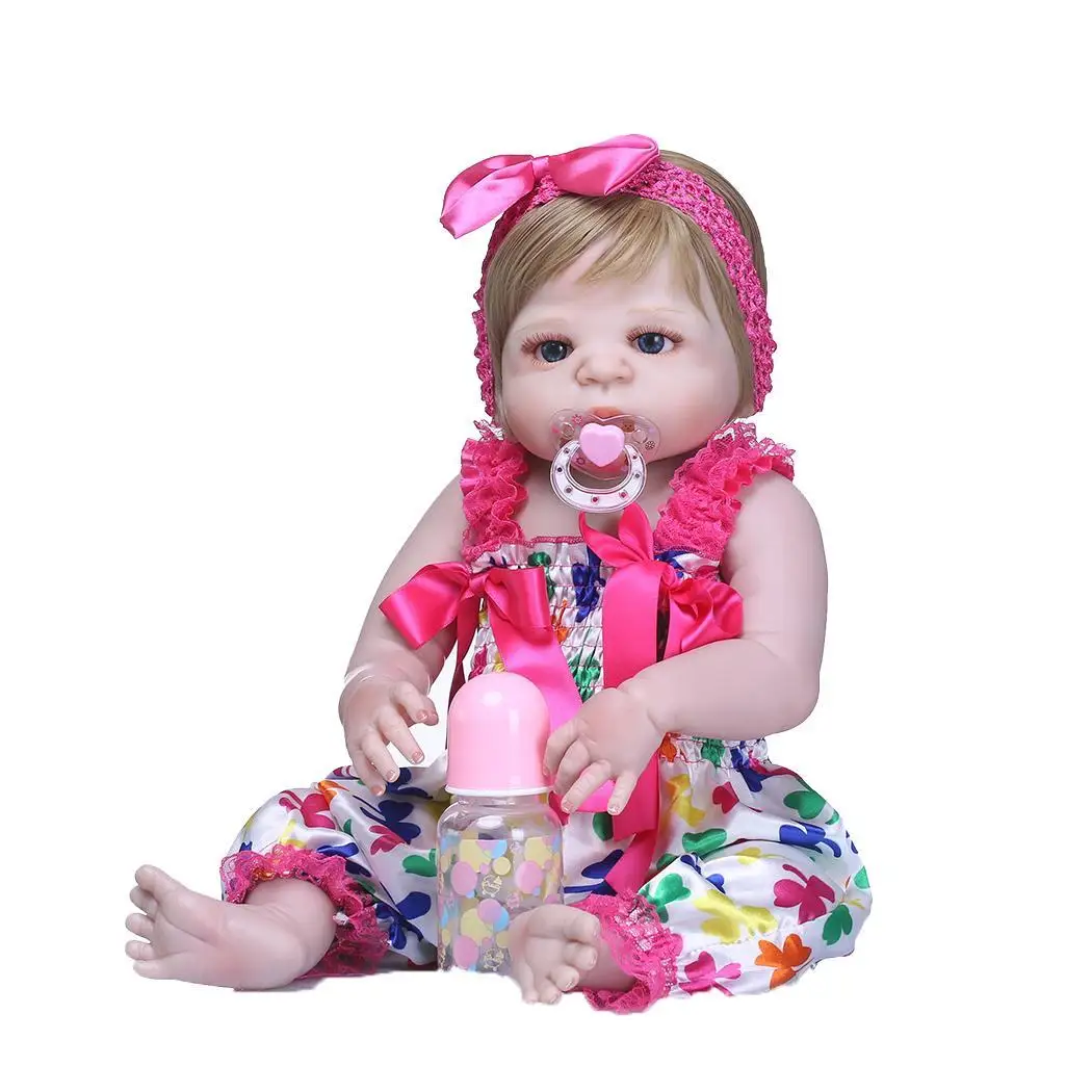 

Kids Soft Silicone Realistic With Clothes Reborn Baby Collectibles, Gift, Playmate 2-4Years Doll Rose