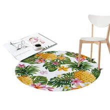 С принтом ананаса коралловые бархат стул коврики круглый ковры для Гостиная дети Спальня игровая площадка, открытый Rugs домашний текстиль