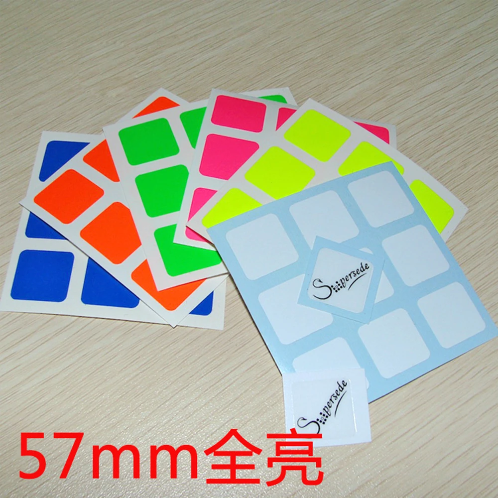 

Supersede PVC Stickers for 57mm 3x3x3 Speed Magic Cube Puzzle Toys for Kids Children