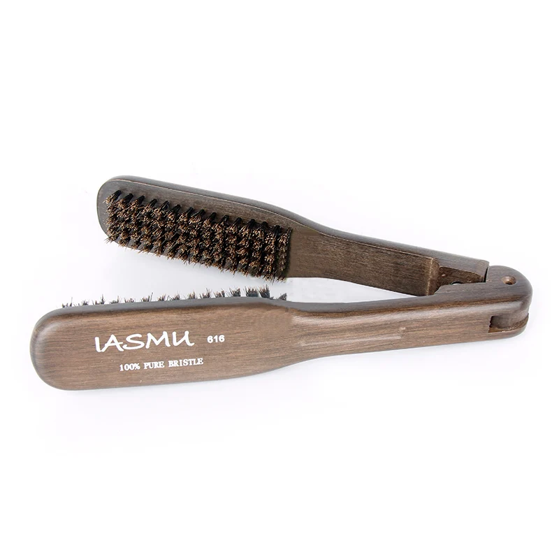 Dropshipping Soild Wood Handle Hair Straightening Brush 100% Pure Boar Bristle Hairbrush Type 616 Straight Hair Comb Style U1170 3