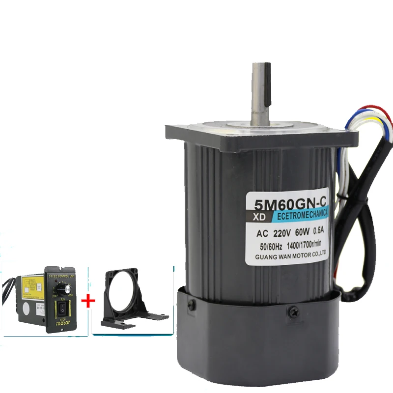 5I/RK60GN-C 60W Optical Axis AC Motor, AC220V Speed Adjustable Miniature Single Phase Motor, 1400 -2800 RPM Constant Speed Motor 5I/RK60GN-C 60W Optical Axis AC Motor, AC220V Speed Adjustable Miniature Single Phase Motor, 1400 -2800 RPM Constant Speed Motor