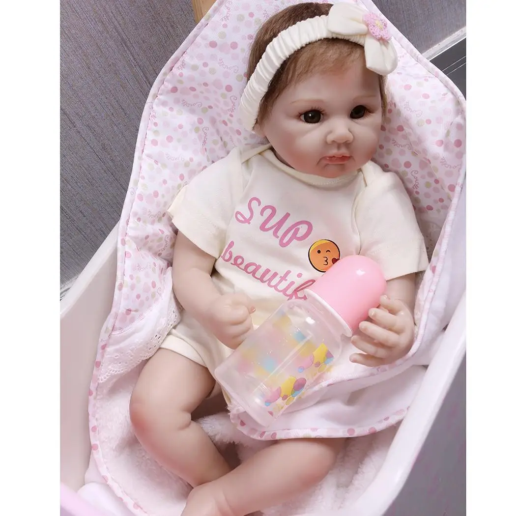 Кукла bebes reborn 50 см мягкие силиконовые куклы baby com corpo de silicone menina детские
