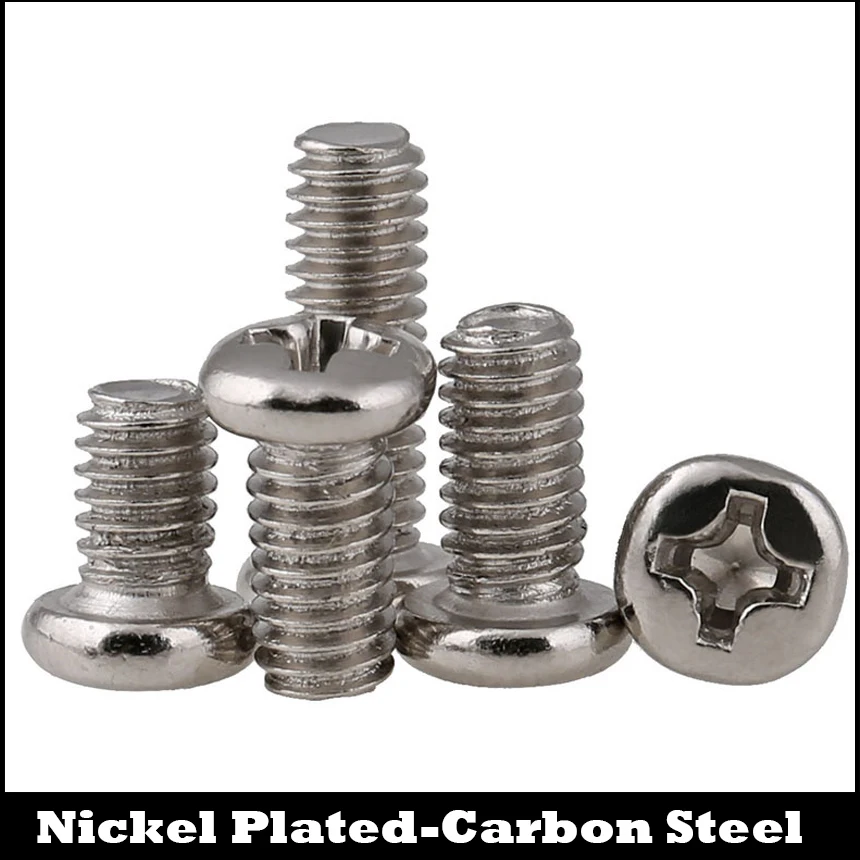 

M3 M3*9/10/12/14/16 M3x9/10/12/14/16 Nickel Plated Carbon Steel DIN7985 Bolt Philips Cross Recessed Round Pan Head Machine Screw