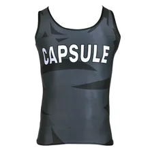 Лидер продаж для мужчин's повседневное майка CAPSULE Styles черный цвет безрукавки для женщин тощий Человек Мышцы жилет футболка