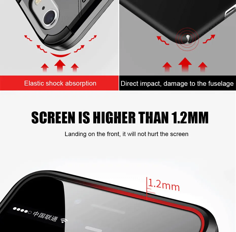 Luxury Armor Phone Case Full Shockproof Cover For iPhoneX iPhone7 iPhone8 iPhone6sPlus With Holder Ring Sadoun.com
