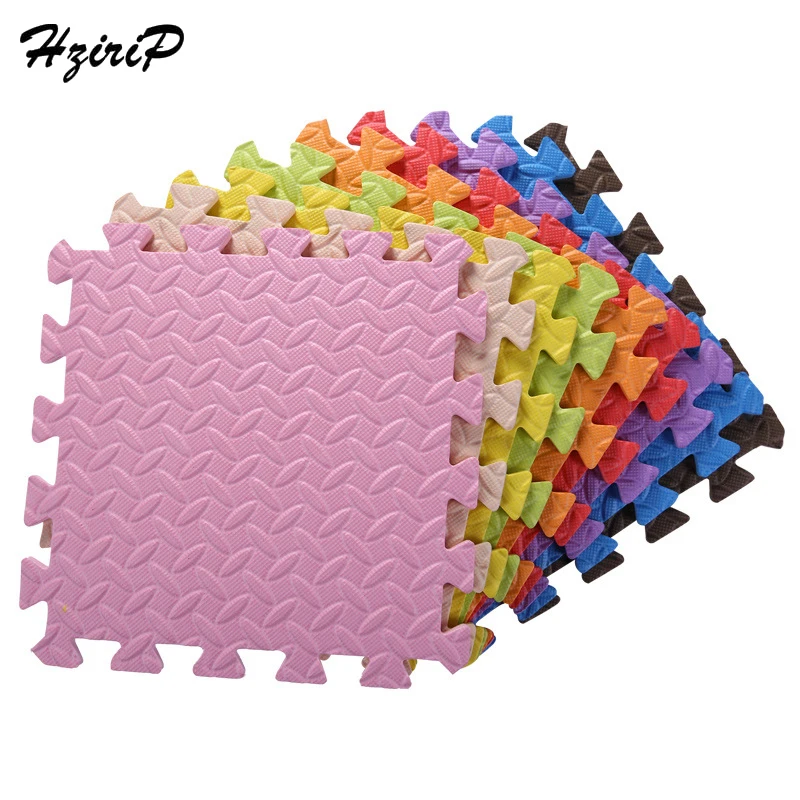 

HziriP 6Pcs Leaf Texture Solid Color EVA Foam Baby Toy Puzzle Jointed Play Mat Game Exercise Gym Floor Pad Child Kid 30x30x1CM