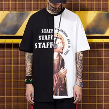 Хип-хоп high street пародия дизайн персонажей футболка с короткими рукавами хип-хоп спокойного отдыха окраска обувь для мужчин и женщин