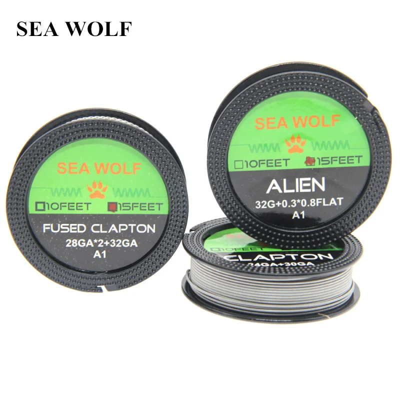 Нагревательная проволока SEA WOLF Alien Fused Clapton вапорайзер сделай сам 15 футов/катушка A1