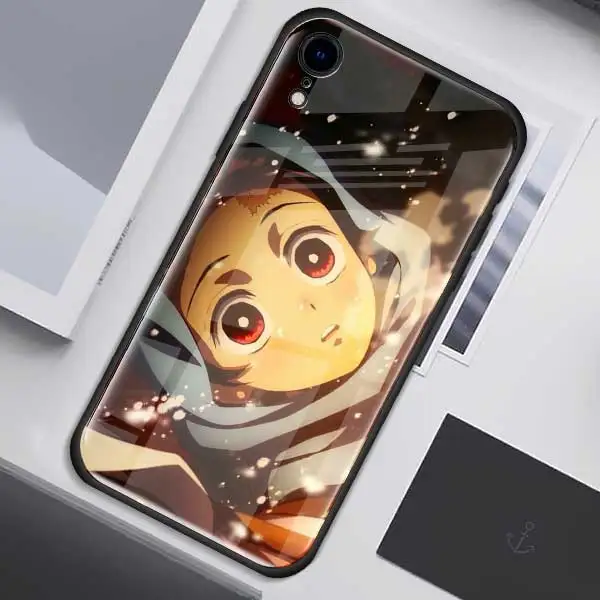 Anime Demon Slayer Kimetsu no Yaiba Tempered Glass Case for Apple iPhone XR 7 8 6 6S Plus 11 Pro X XS MAX Soft Edg Phone Cover - Цвет: 007