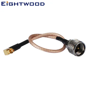 

Eightwood MC-Card Plug Male Right Angle to mini UHF Male Straight Pigtail RG316 Coaxial Cable for Option Wireless 15cm