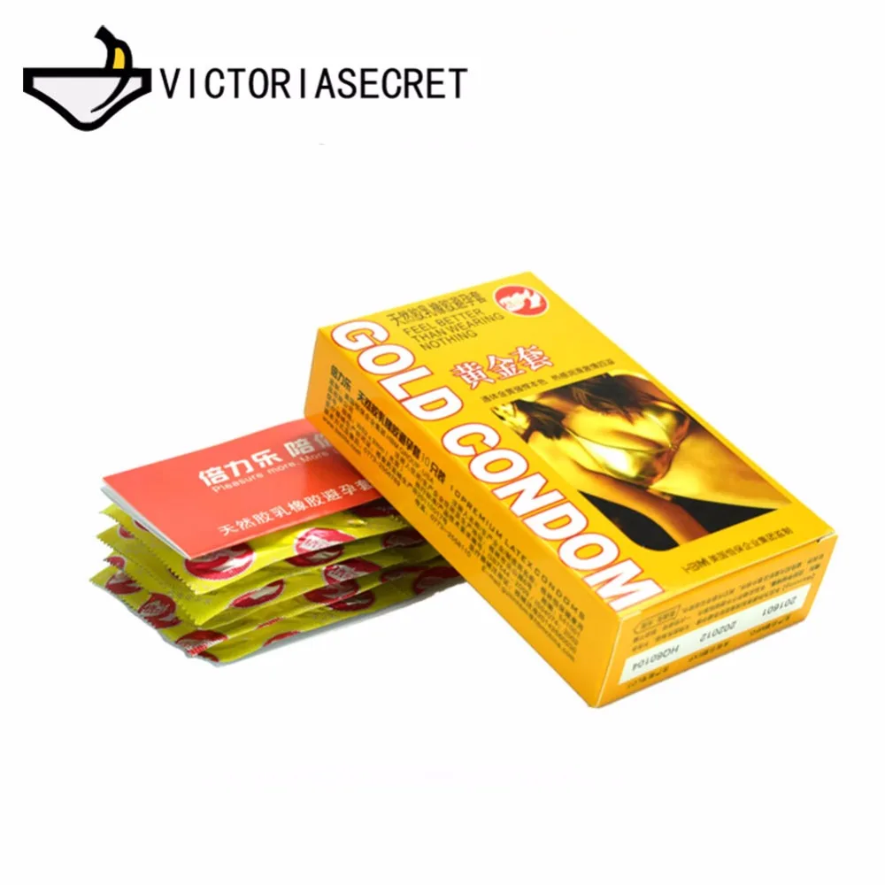 10 Pcs Men Golden Condoms Penis Sleeve Smooth Lubricated Durable Penis Ring Sex Toys Add Hot Lubricants Adult Game Sex Toys Dick