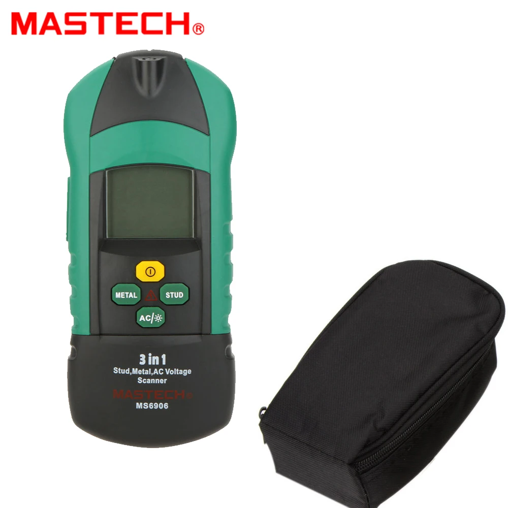 

MASTECH MS6906 3 in 1 Multi-functional Scanner Stud Metal Detector AC Voltage Meter Wood Thickness Tester For Decoration