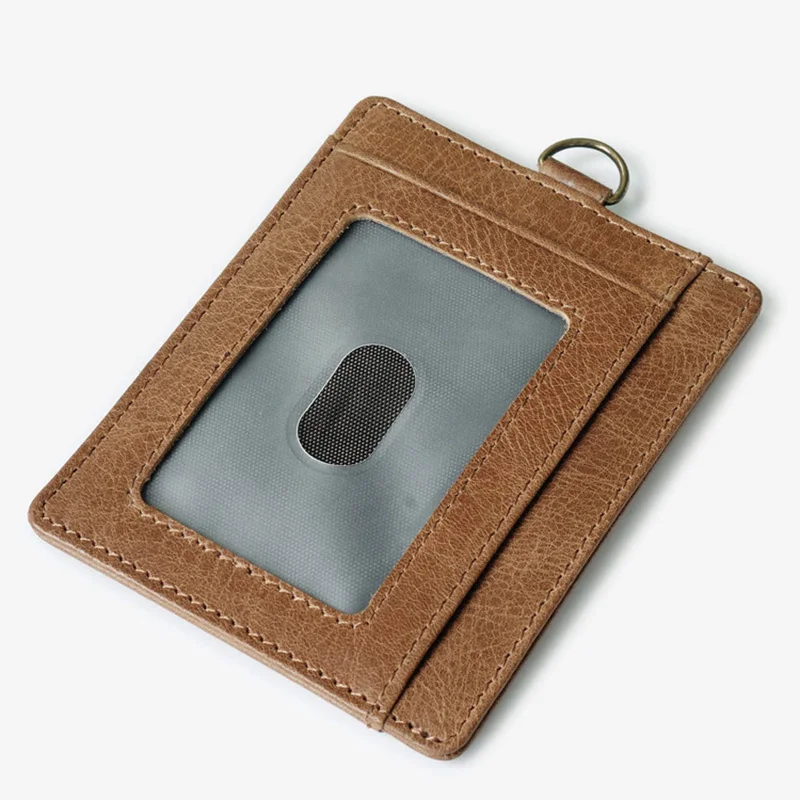 

Small Cowhide Credit Card Holder Thin Genuine Leather Men Bus ID Card Cover Pack Multi-functional Mini Key Bag Case