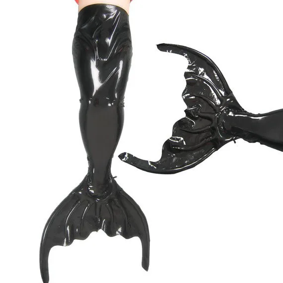 Сексуальный черный латексный надувной хвост русалки боди|inflatable latex|inflatable bodysuitsexy