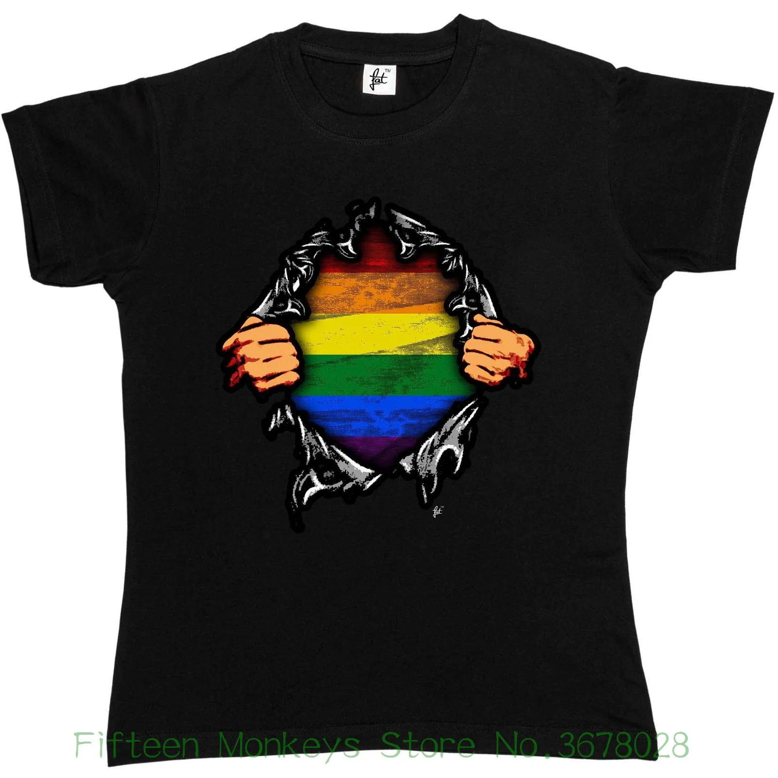 Women's Tee Showing True Gay Pride Rainbow Colours Lgbt Womens Ladies T ...