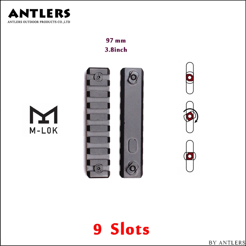 3-5-7-9-11-13 слот Picatinny Weaver Rail для M-lok Handguard Scope Mount Base Охотничьи аксессуары M-Lok aluminum Rail Section - Цвет: 9 Slot