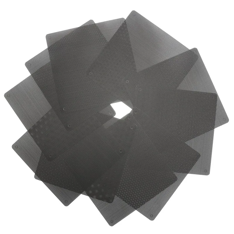 

10pcs Black 140mm PVC Computer PC Cooler Fan Case Cover Dust Filter Mesh Cuttable Dustproof Fan Case Dust Filter Cuttable Mesh