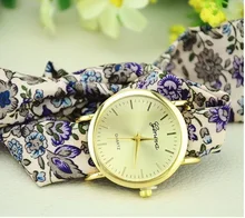 NEW Massive Ribbon Geneva Flowers Watch Material Lace informal gown Korean wristwatch Girl Style