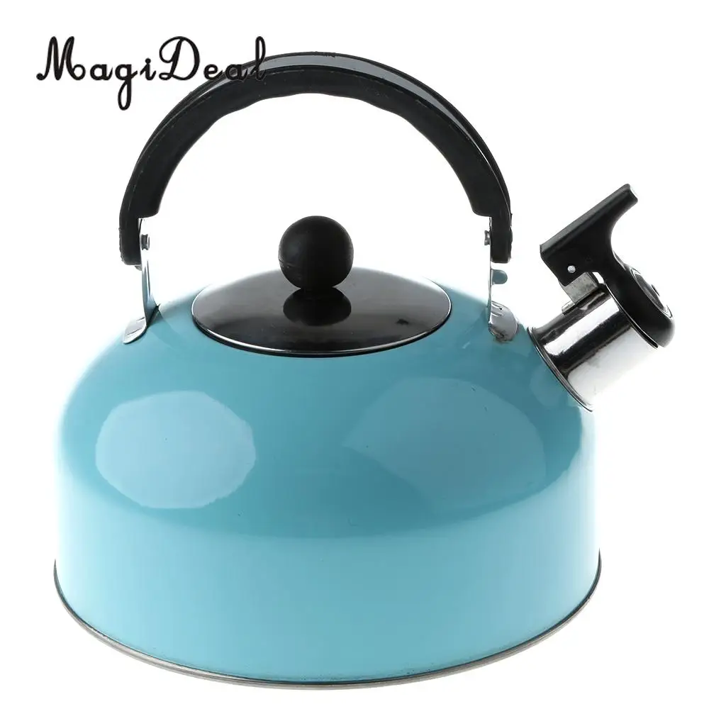 MagiDeal Anti-Hot/Slip Whistling Tea Kettle Gas Stove 3L Stainless Steel Tea Kettle Water Bottle for Home Camping Hiking Travel