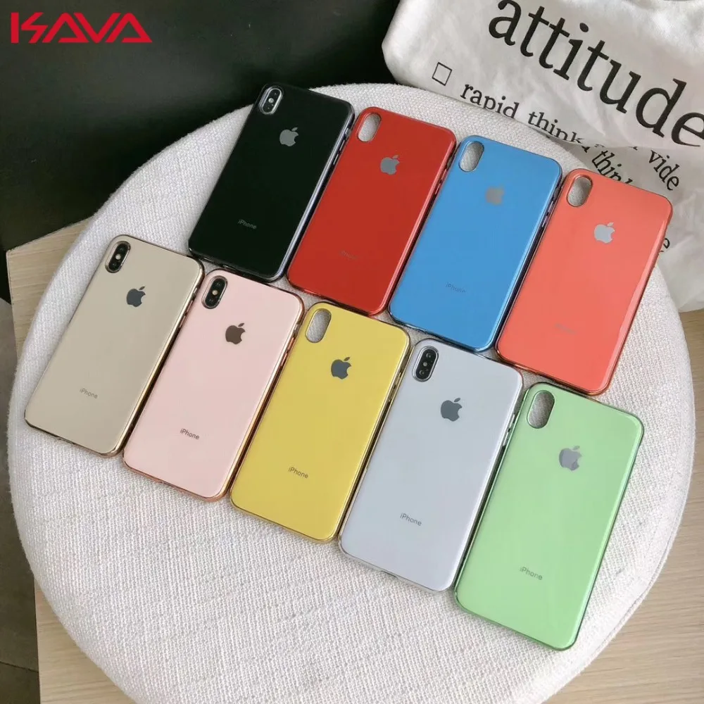 

KAVA New fashion Plating TPU cover case for iphone 6 6S 7 7plus 8 8plus X 10 XR XS MAX personality Anti-drop wear phone cases