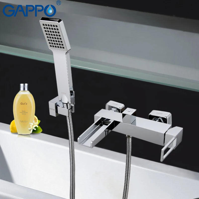 

GAPPO 1set Wall-mount Bathtub spout sink faucet mixer torneira in Cold Hot water bathroom sink shower robinet Tap in hand shower