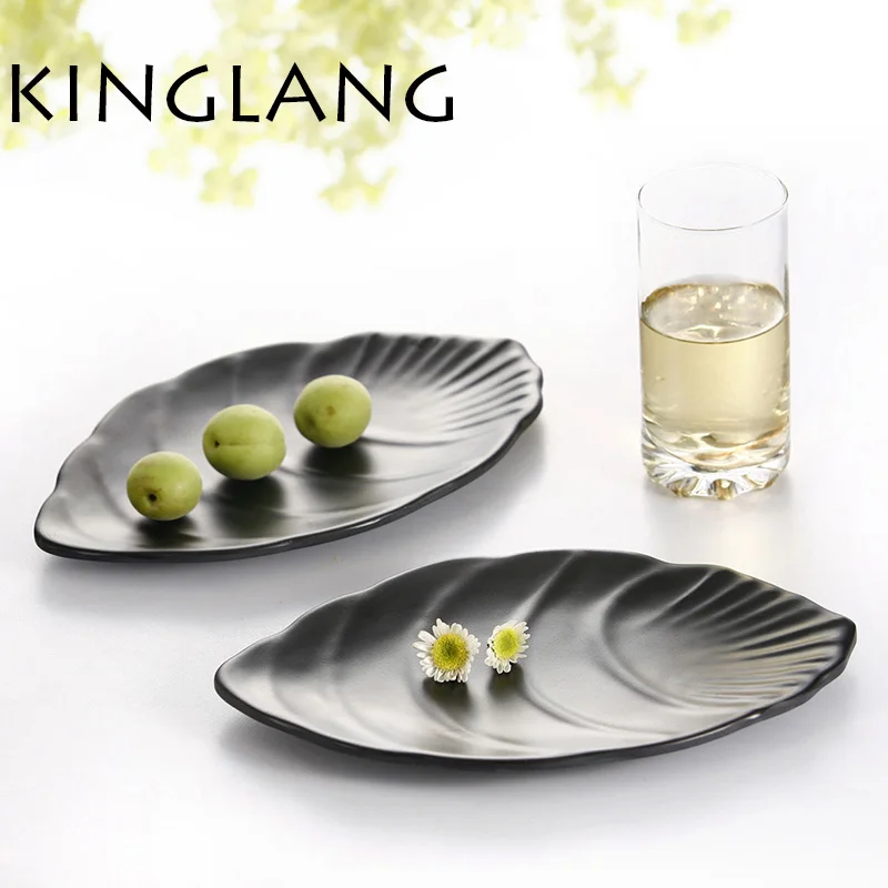 10 12'' Black Fish shape Plate roast rib eyes dish russia western style