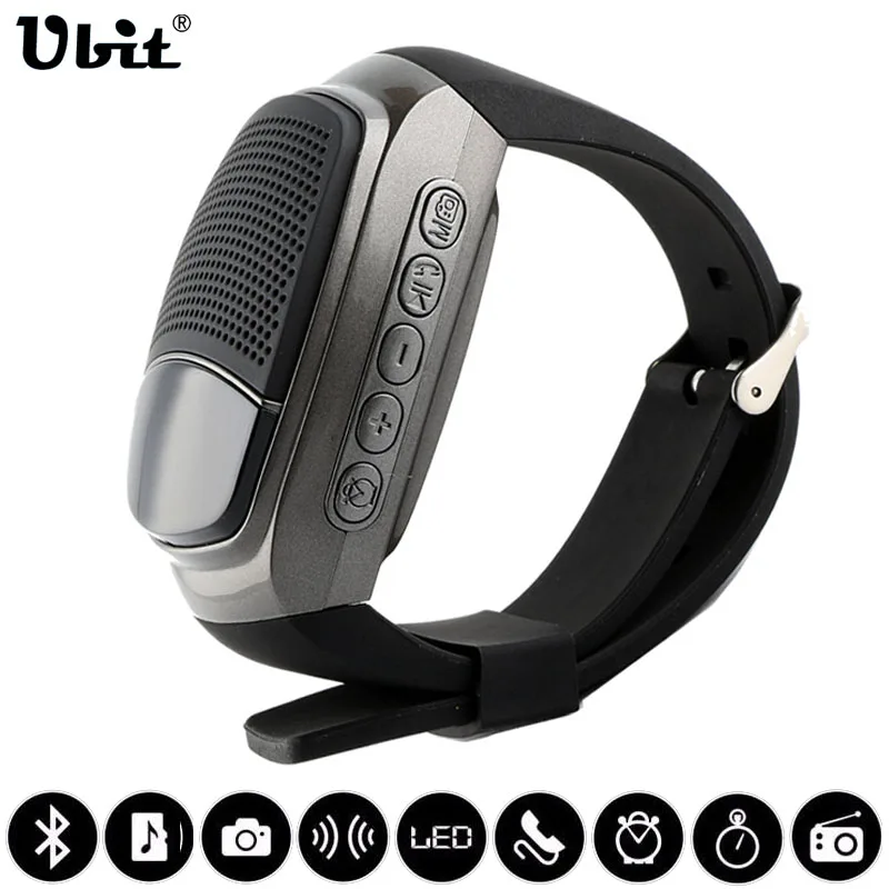 Самая низкая цена Ubit B90 Спорт Bluetooth Динамик Громкой связи TF Карты Играть FM Радио автоспуска Беспроводной Динамики Smart Watch Дисплей времени