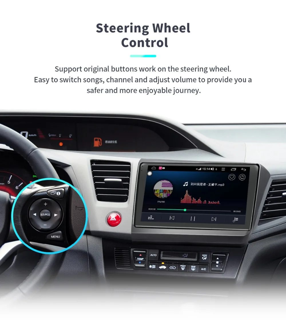 Discount JOYING Android 8.1 stereo car radio player one din GPS Navigation Support 4G&DSP 4GB+64GB for Honda Civic 2012-2015 9"screen IPS 17 Discount JOYING Android 8.1 stereo car radio player one din GPS Navigation Support 4G&DSP 4GB+64GB for Honda Civic 2012-2015 9"screen IPS 17