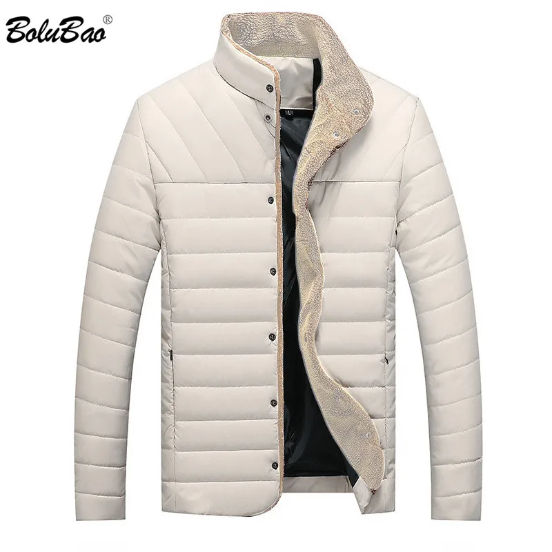 BOLUBAO Winter New Men Parkas Coats Fashion Simple Men's Thick Warm Parka Coat Male Solid Color Wild Parkas Brand Clothing