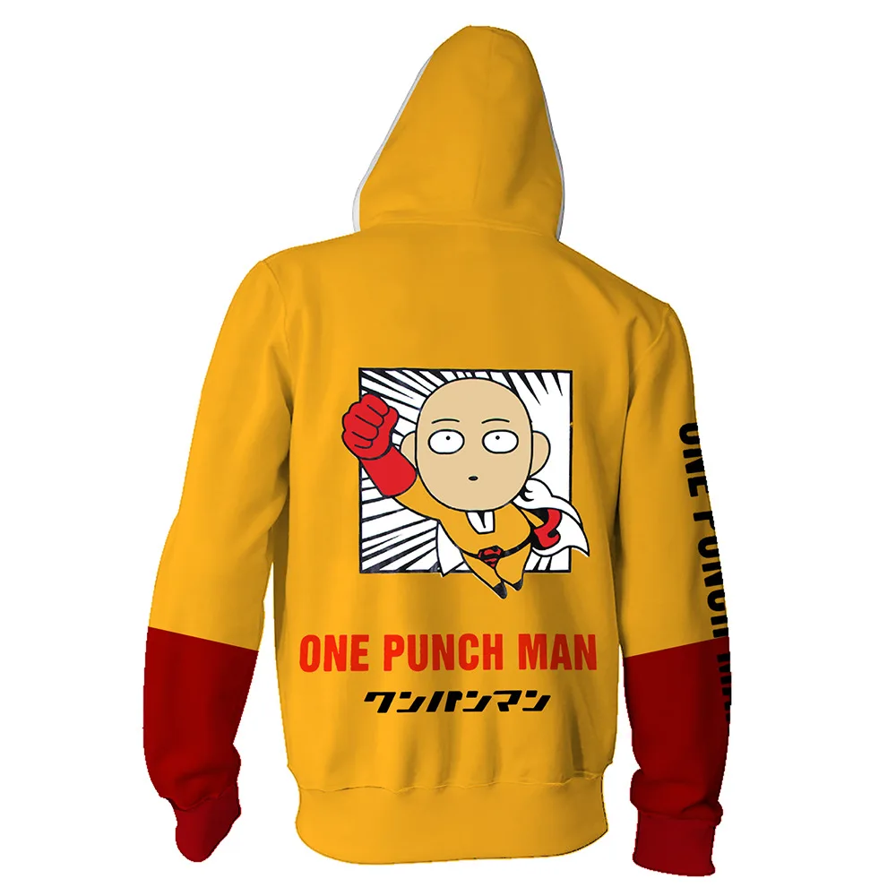 Японское аниме One Punch Man Hoodies Oppai 3D печатная куртка с капюшоном Уличная