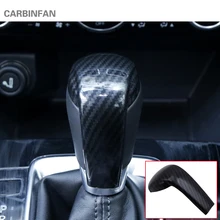 Углеродное волокно ABS Шестерни рукоятка рычага переключения передач интерьер автомобиля-крышка наклейки на авто Запчасти для Mazda CX-5 CX5 2th авто-Стайлинг C607