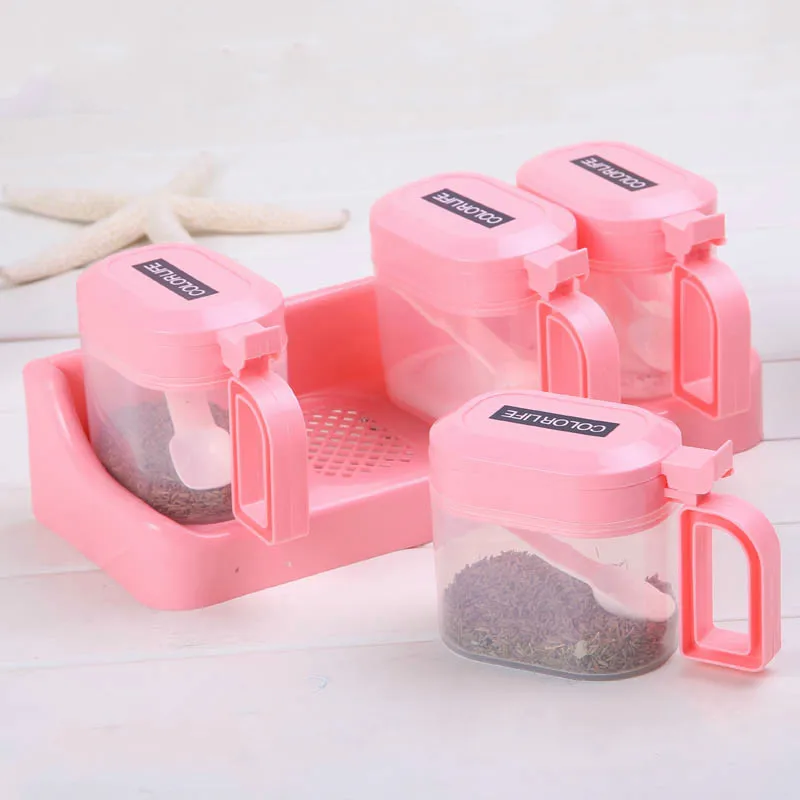 

3pcs set Kitchen Spice Jar bottle Seasoning Boxes Jars With Handle Kitchen Storage Container
