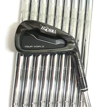 Honma TW737P Железный набор черный Honma утюги для гольфа Honma Tour World клюшки для гольфа 3-11Sw R/S Flex сталь/графит вал с крышкой на голову