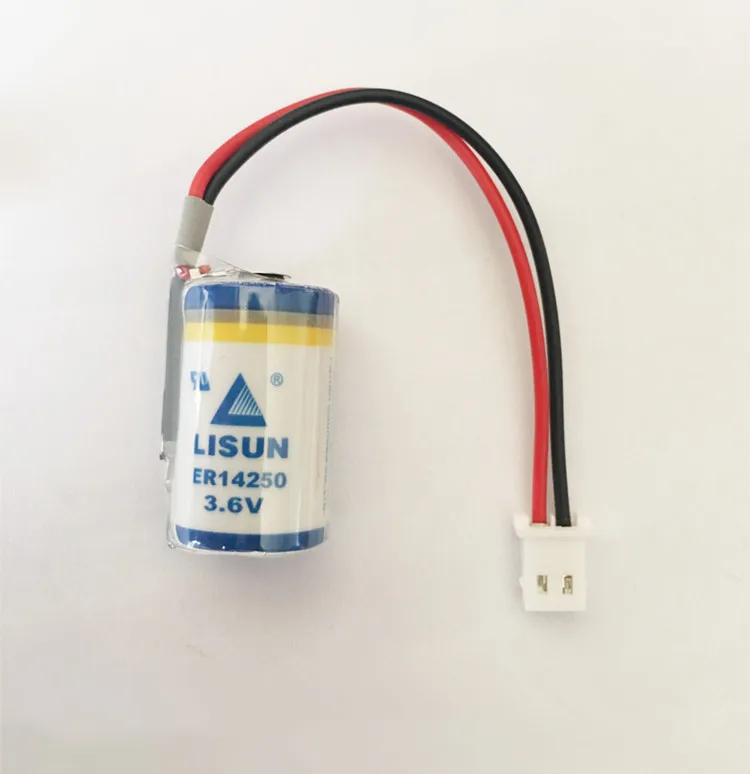 

10pack LISUN LISUN 1 / 2AA ER14250 3.6V lithium battery with plug Delta PLC program disposable batteries