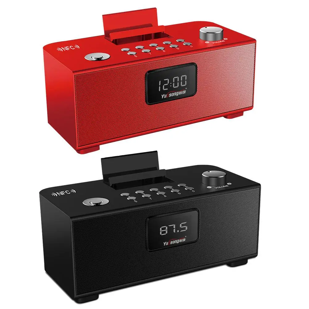 

Fashion Wireless HiFi Music Time Alarm Phone Notebook PC USB Bluetooth Speaker