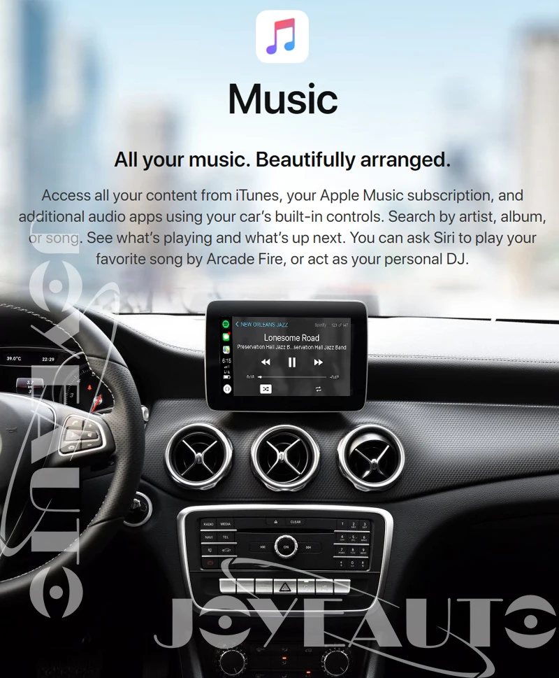 Joyeauto Aftermarket беспроводная Apple CarPlay модифицированная для Mercedes GLA класс X156 X117 15-19 NTG5 Автомобильная игровая поддержка задняя камера