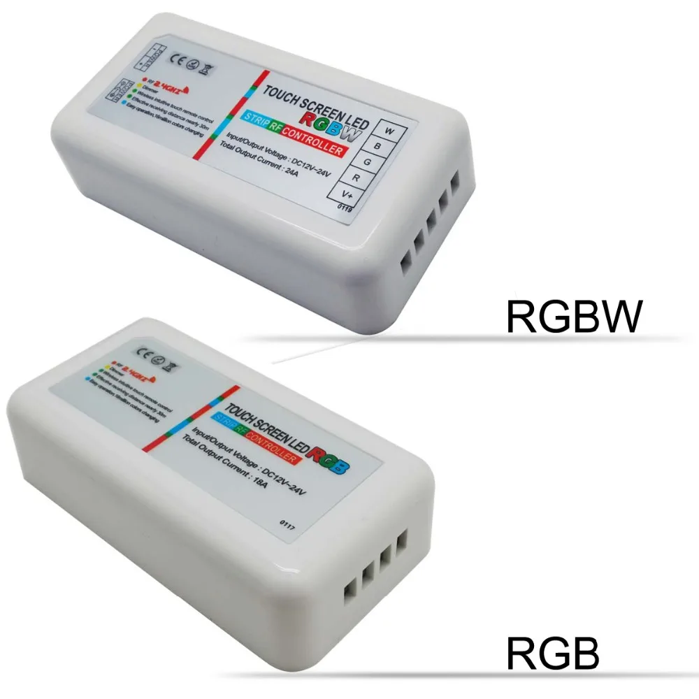 RGBW RGB светодиодный контроллер с сенсорным экраном 2,4G DC12 24V 18A пульт дистанционного управления канал для 5050 5630 RGB RGBW полосы света