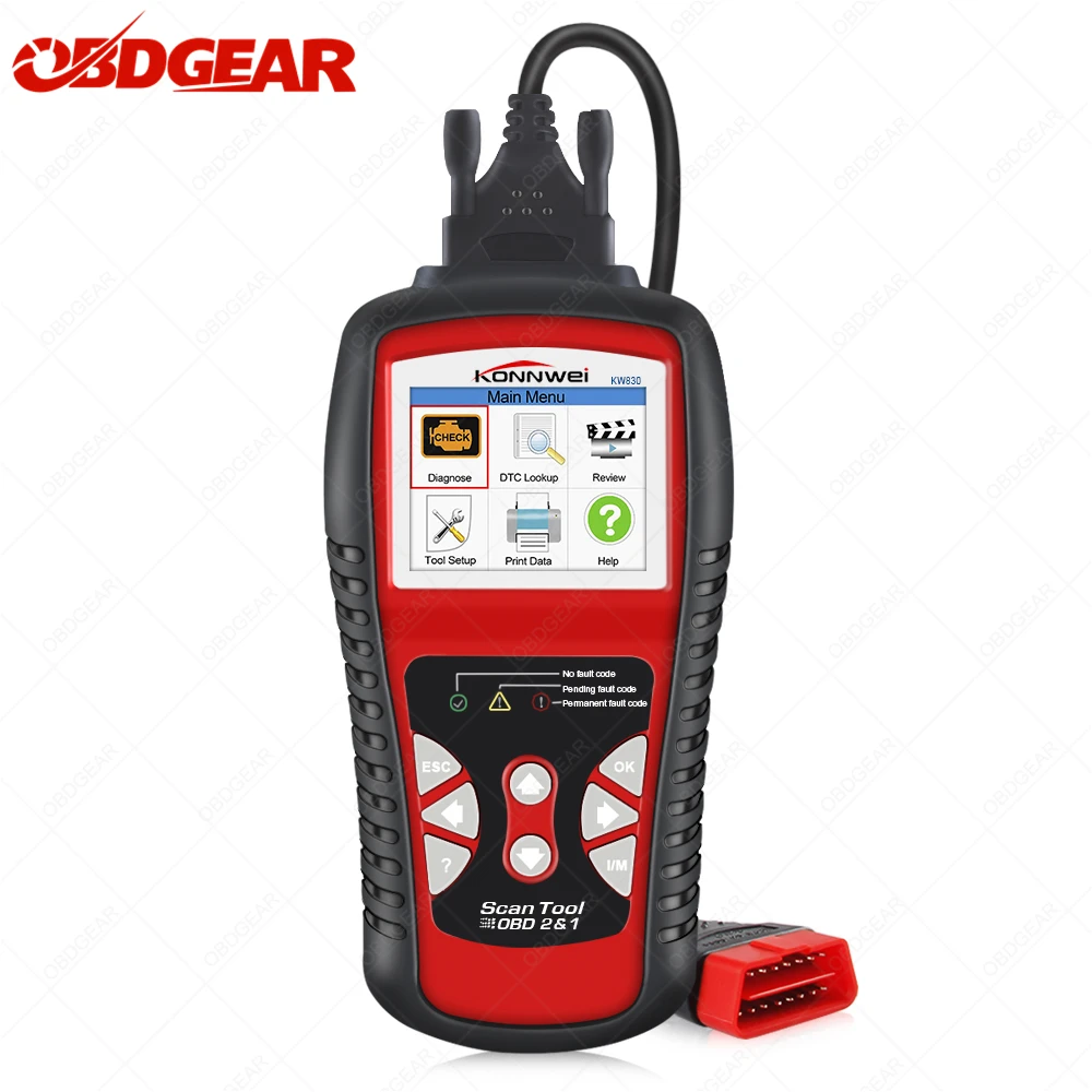 KONNWEI KW830 OBD2 Automotive Scanner Tools Fault Error Code Reader Car Engine Diagnostic Tools Battery /Oxygen Sensor Test