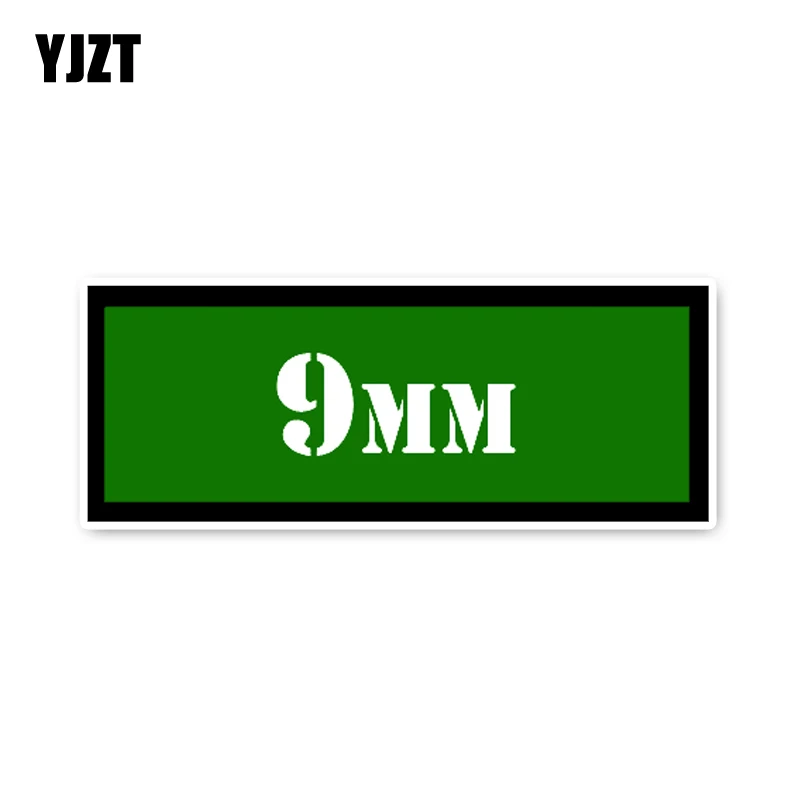 

YJZT 13.5CM*5CM For Motorcycle Car-styling 9MM Ammo Decal PVC Car Sticker Graphical 5-0005