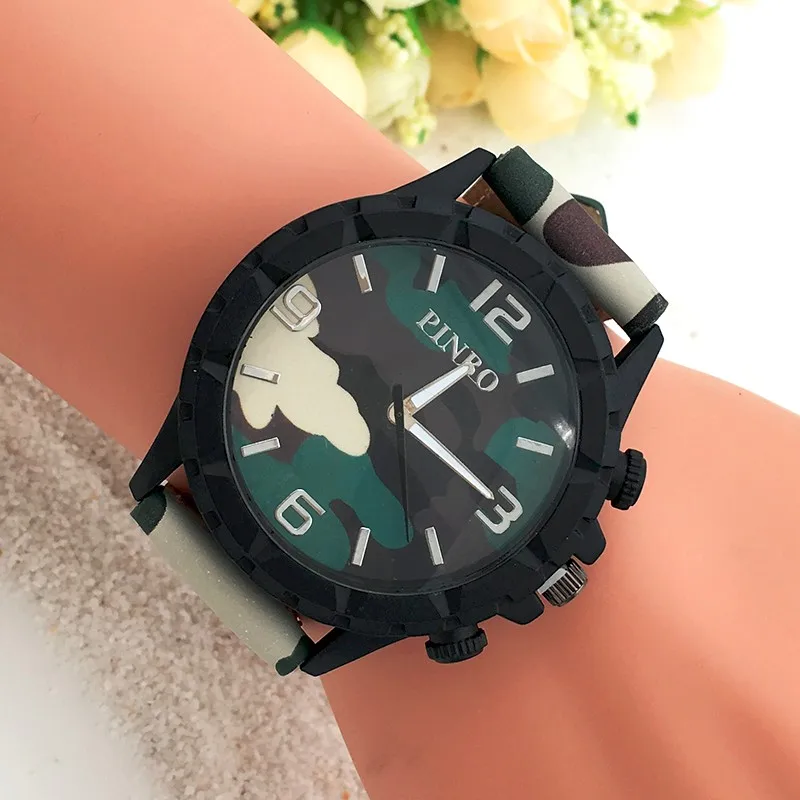 RRelojes Hombre 2017 PINBO новые спортивные брендовые военные часы мужские камуфляжные с