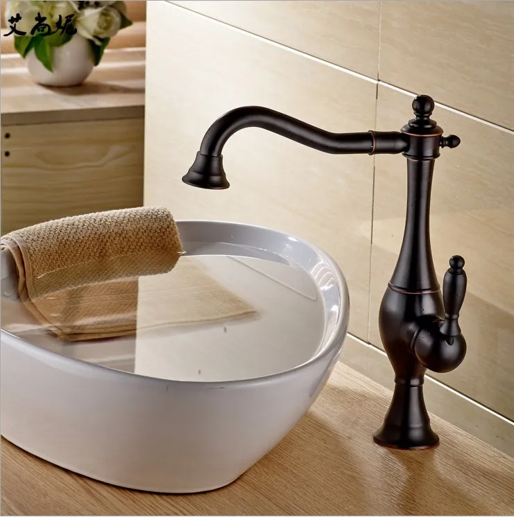Black Bronze Paint Pulls The Faucet Basin Hot And Cold Faucet