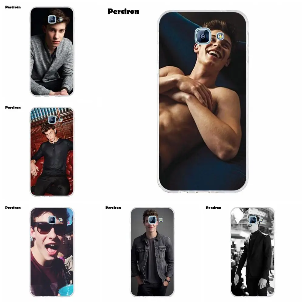 

For Samsung Galaxy A3 A5 A7 J1 J2 J3 J5 J7 2015 2016 2017 Soft Silicone TPU Transparent Case Cover Funny Handsome Shawn Mendes