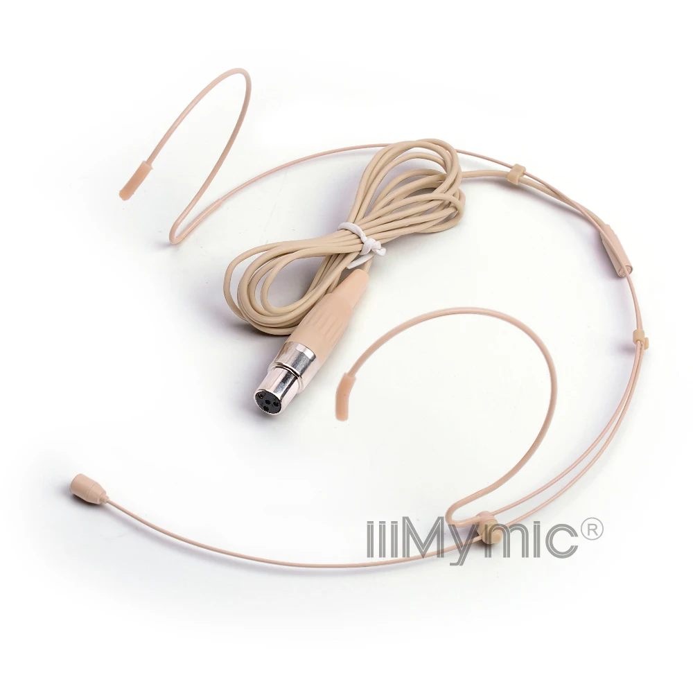 IiiMymic H-21S2-4 конденсаторный головной микрофон гарнитуры для Shure беспроводной корпус-пакет передатчик Мини 4pin XLR разъем TA4F