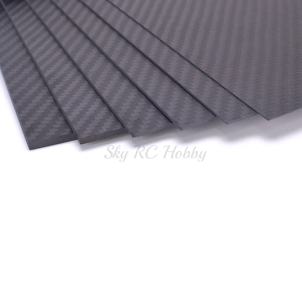 6pcs -6x10x200mm SOFIALXC Carbon Fiber Plate Panel Sheet for Rc Airplane Model 