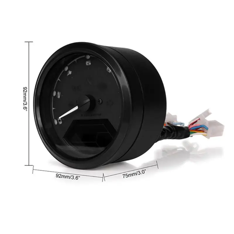 

Universal Digital Motorcycle LCD Screen Speedometer Odometer Techometer Gauge Dual Speed