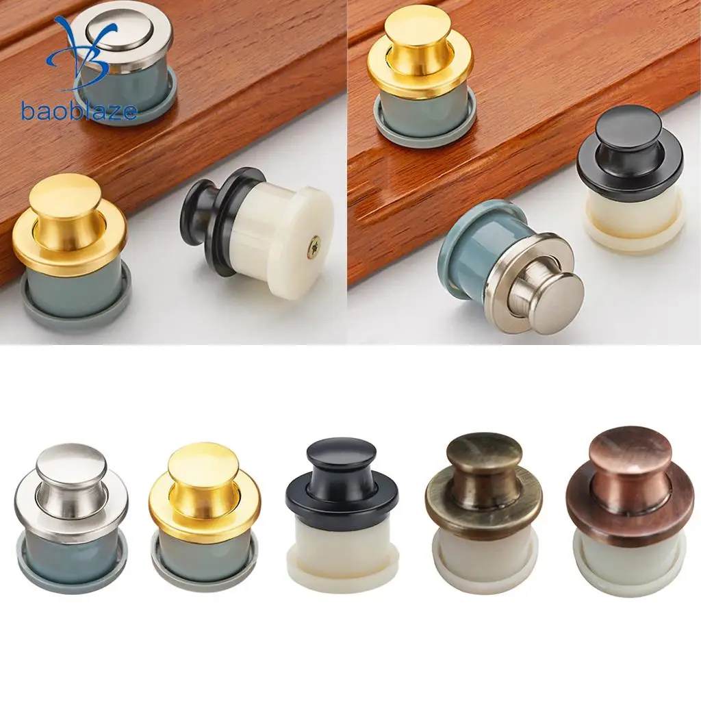 

Zinc Alloy Knob Round Push Pop Out Spring Drawer Cupboard Cabinet Handle