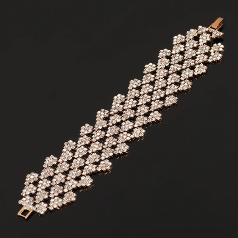 YFJEWE Роскошный горный хрусталь кристалл свадебные аксессуары ювелирные изделия Модные очаровательные браслеты и браслеты для женщин B148