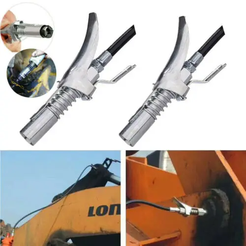 

Durable Grease Gun Coupler Quick Release Lock On Coupling End 1/8 NPT Workshop Farm